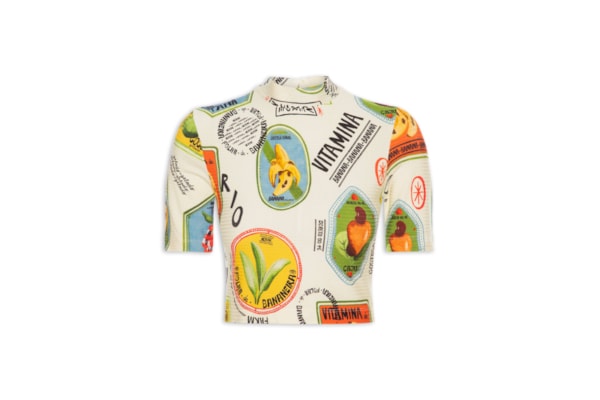 Blusa Feminina Cropped Selo Coisa Nossa - Bege