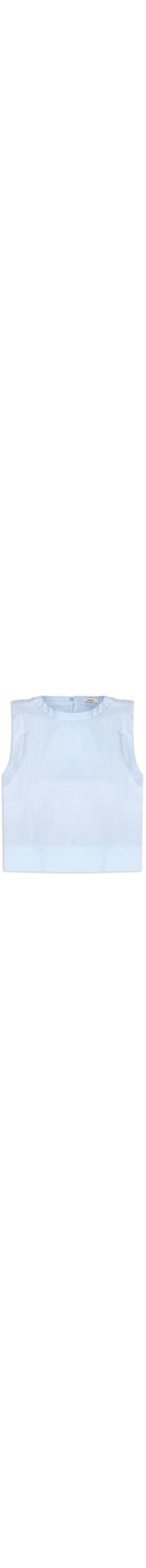 Blusa Feminina Cropped Sem Manga - Azul