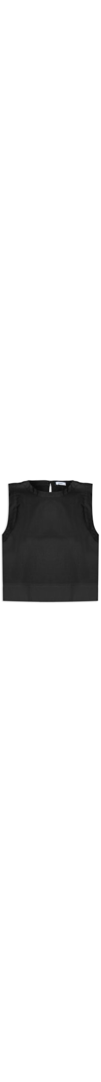 Blusa Feminina Cropped Sem Manga - Preto