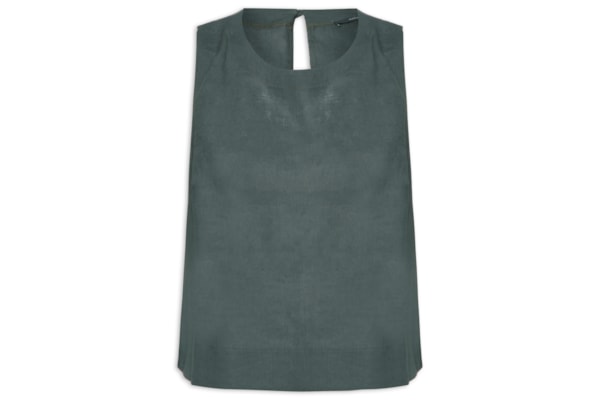 Blusa Feminina Cropped Sem Manga - Verde