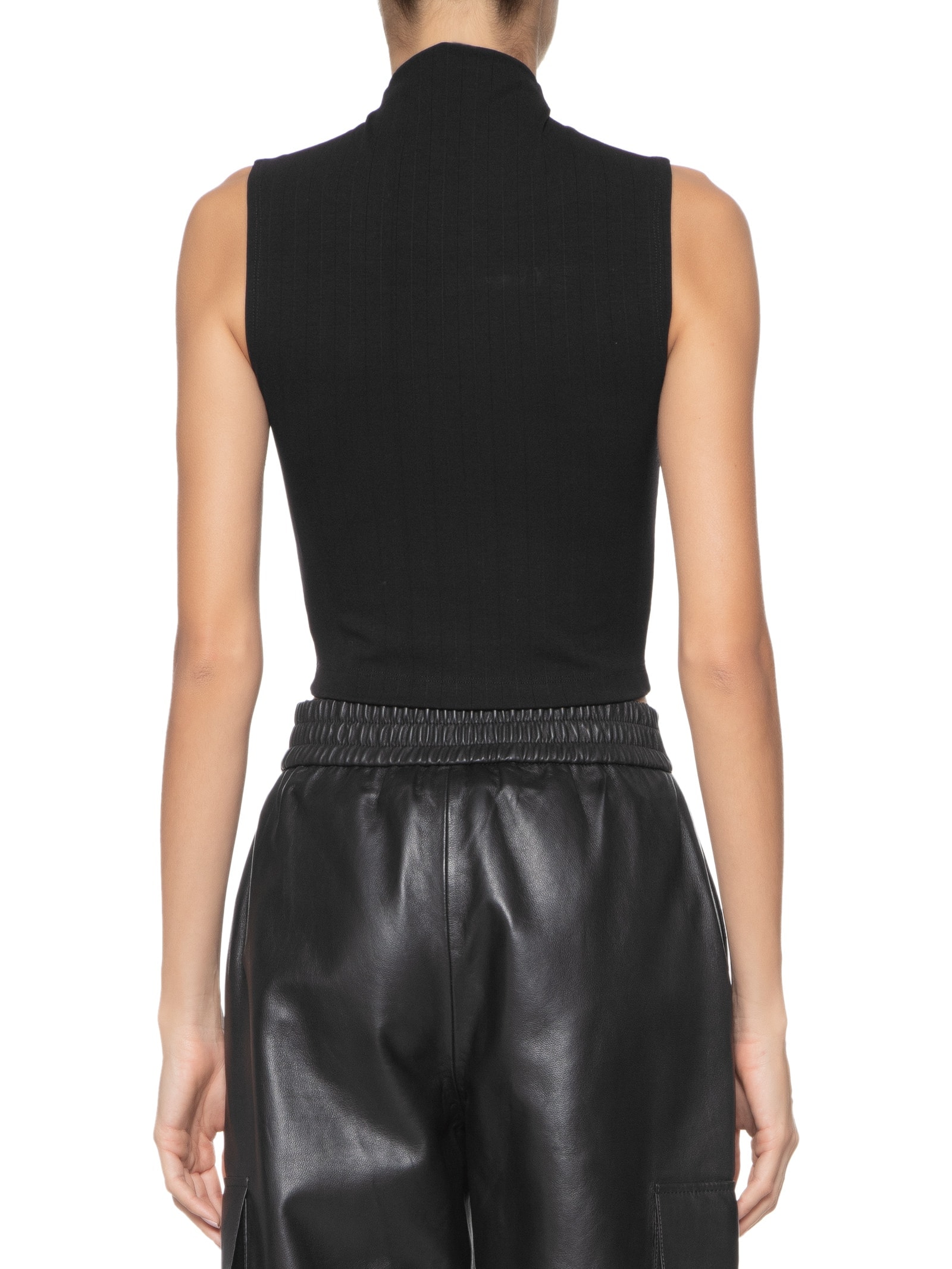 Blusa Feminina Cropped SM Gola Média Preto Market 33