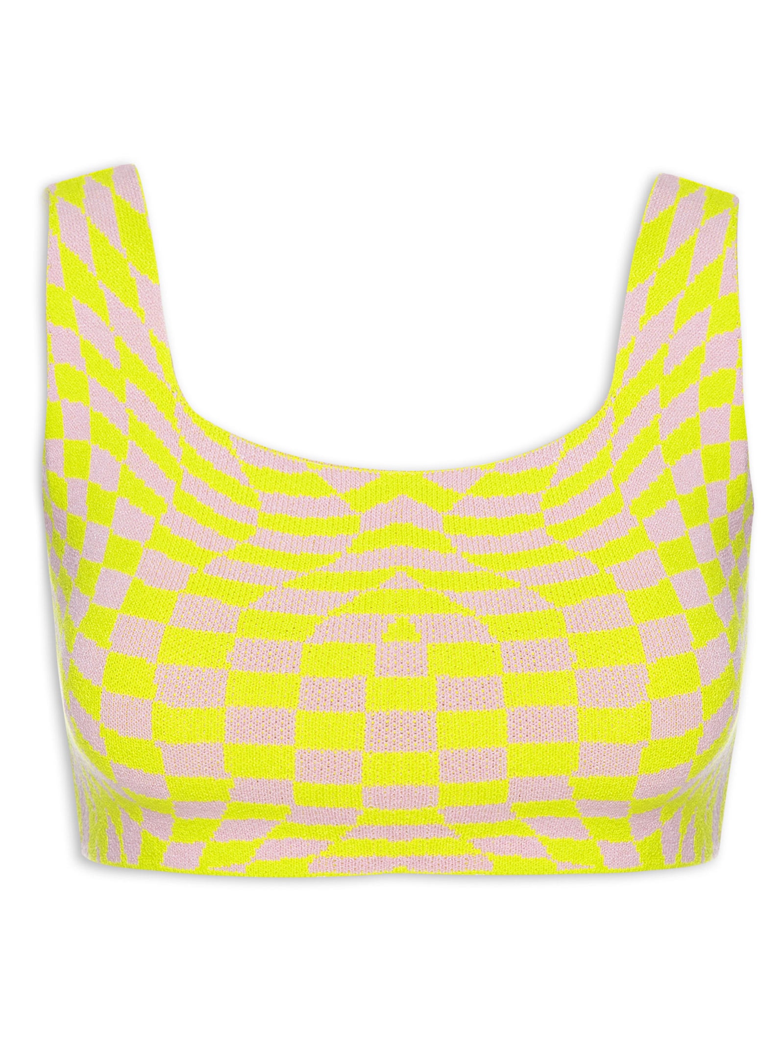 Blusa Feminina Cropped Tricot Amarelo Market 33