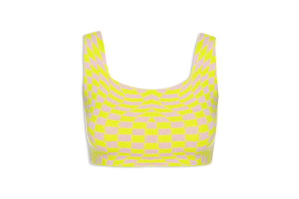 Blusa Feminina Cropped Tricot - Amarelo