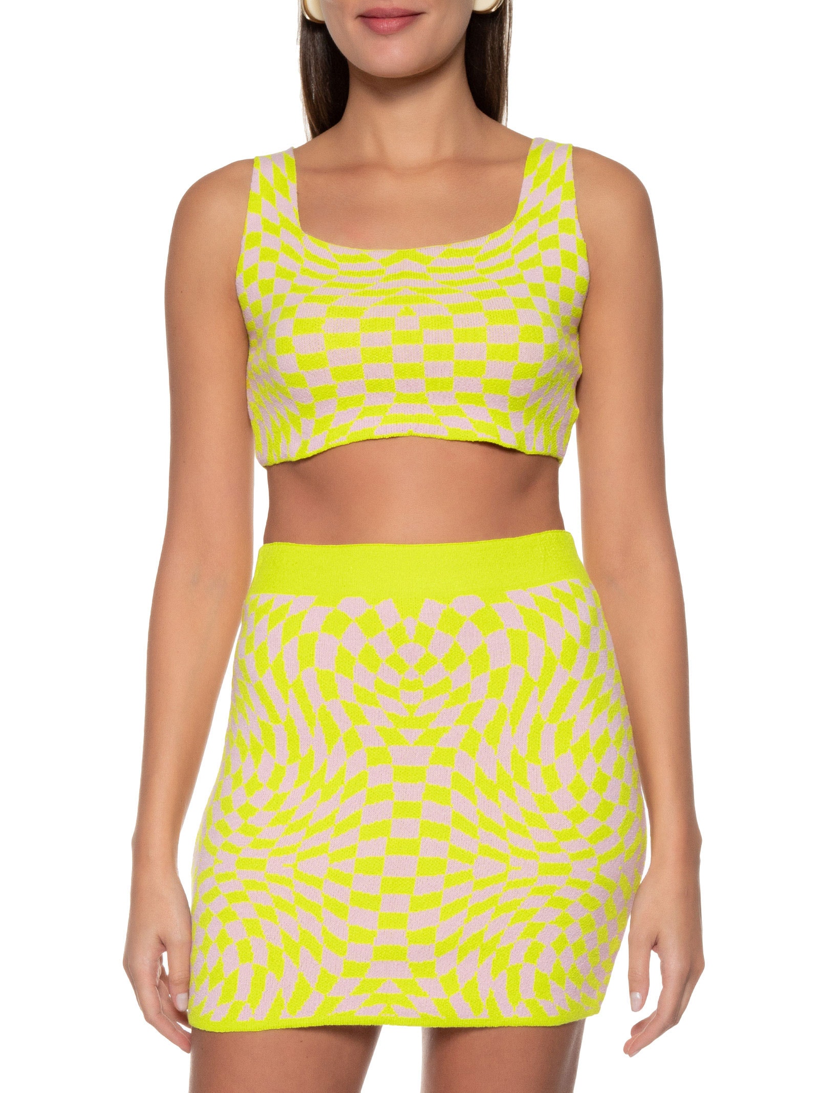 Blusa Feminina Cropped Tricot Amarelo Market 33