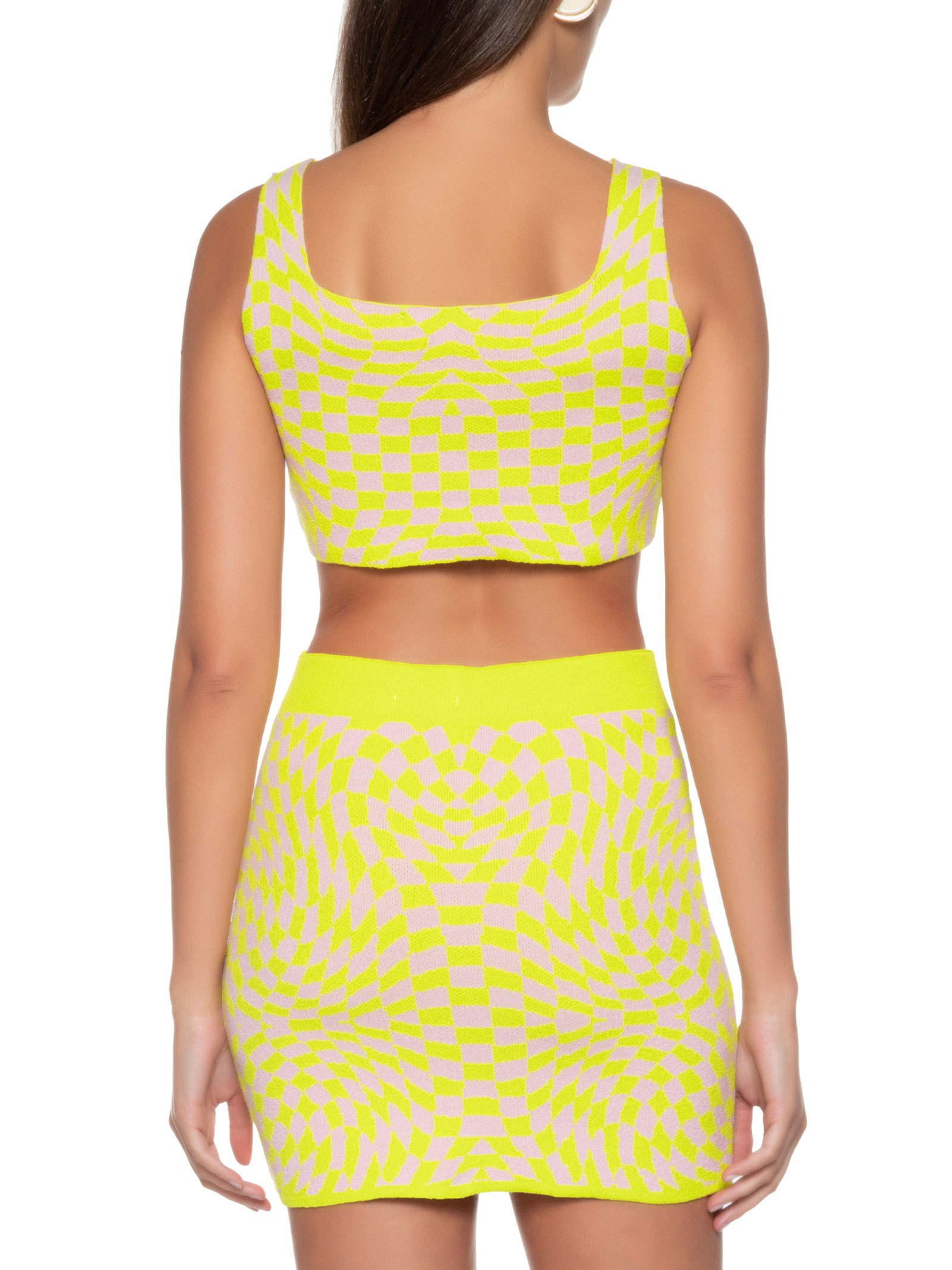 Blusa Feminina Cropped Tricot Amarelo Market 33