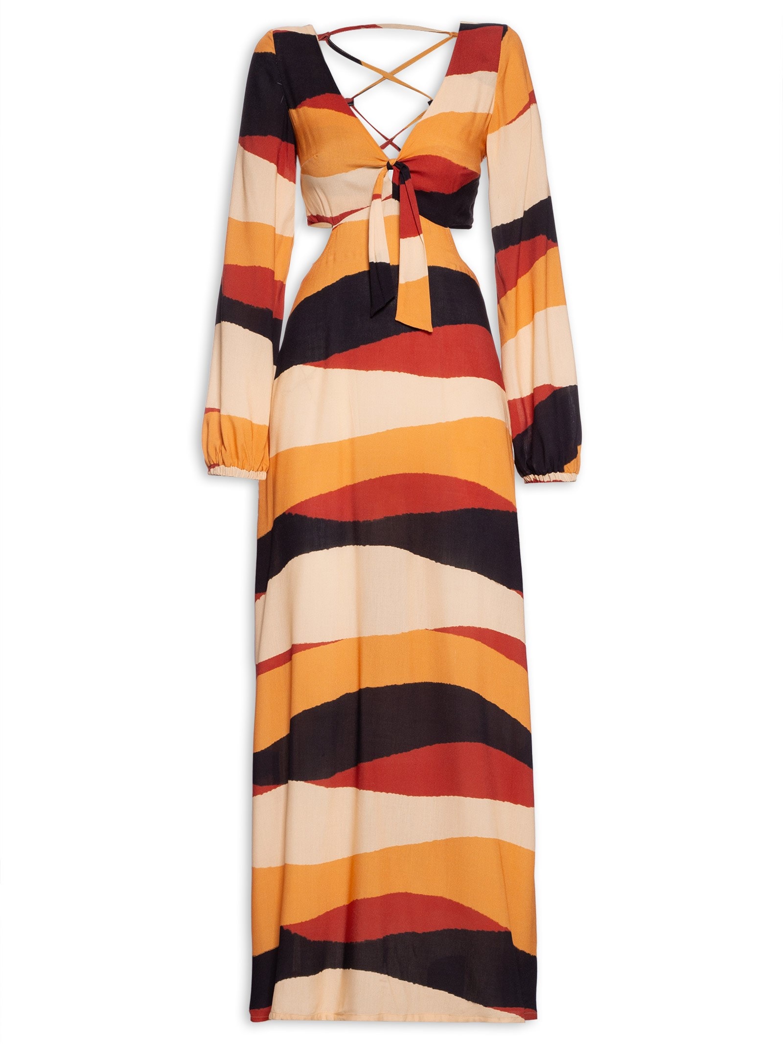 Blusa Feminina Cropped Tricot Com Amarração Azul Cacay