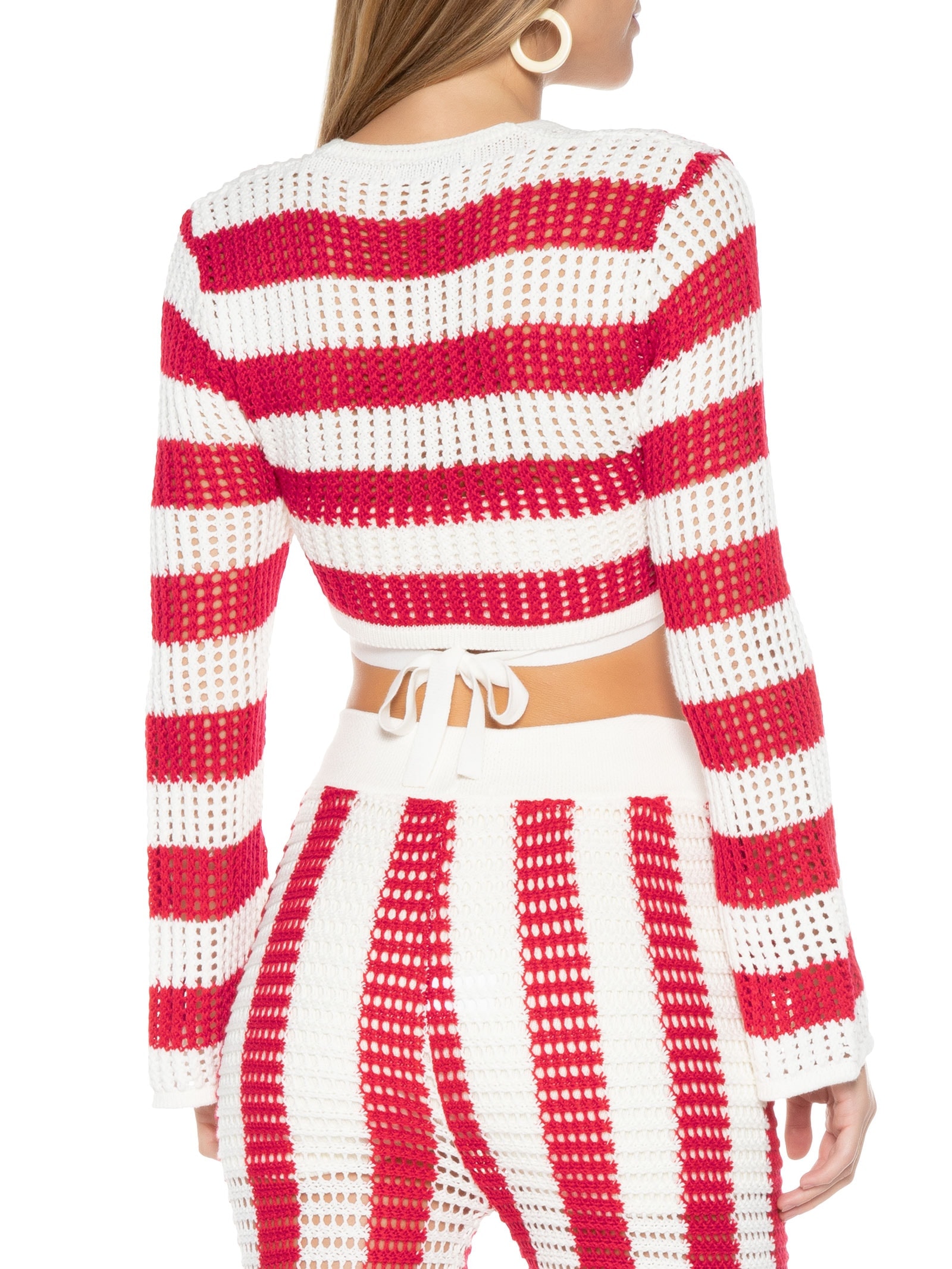 Blusa Feminina Cropped Tricot Listrada Off White Dress To