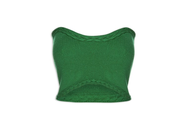 Blusa Feminina Cropped Tricot Trançado - Verde