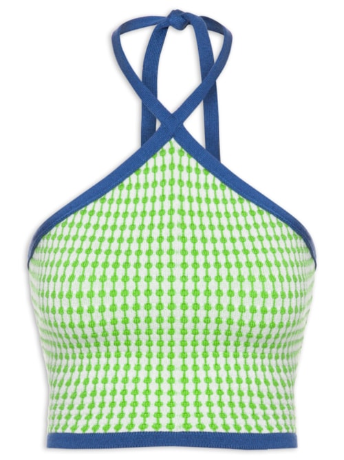 Blusa Feminina Cropped Tricot – Verde