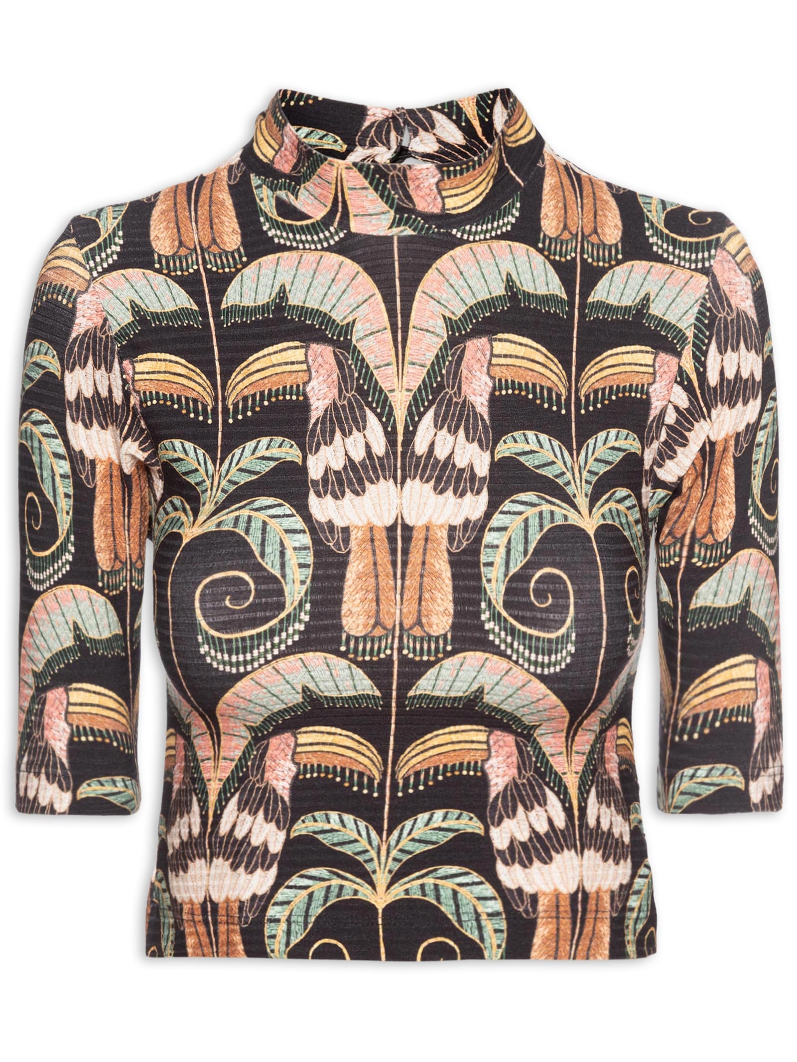 Blusa Feminina Cropped Tucano Real Preto Farm