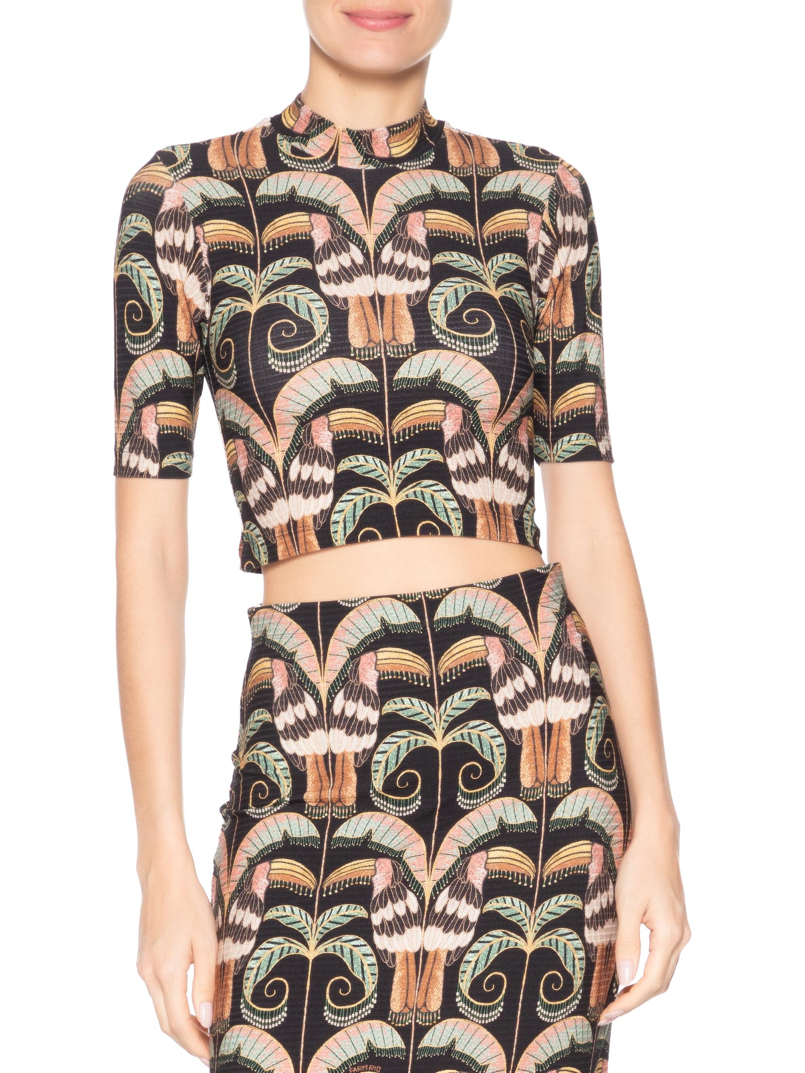 Blusa Feminina Cropped Tucano Real Preto Farm