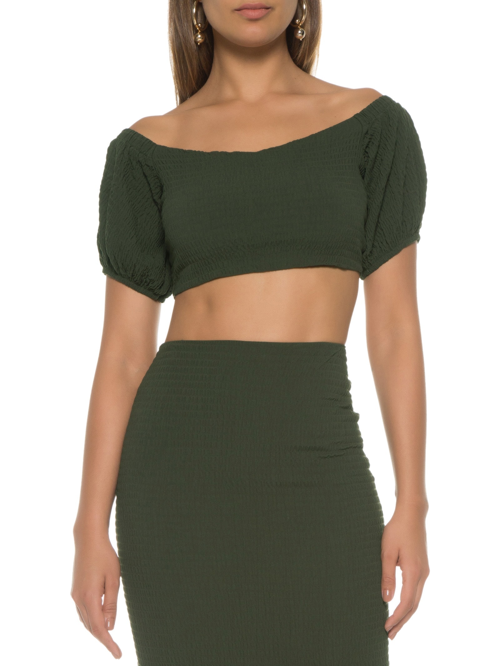 Blusa Feminina Cropped Verde Colcci
