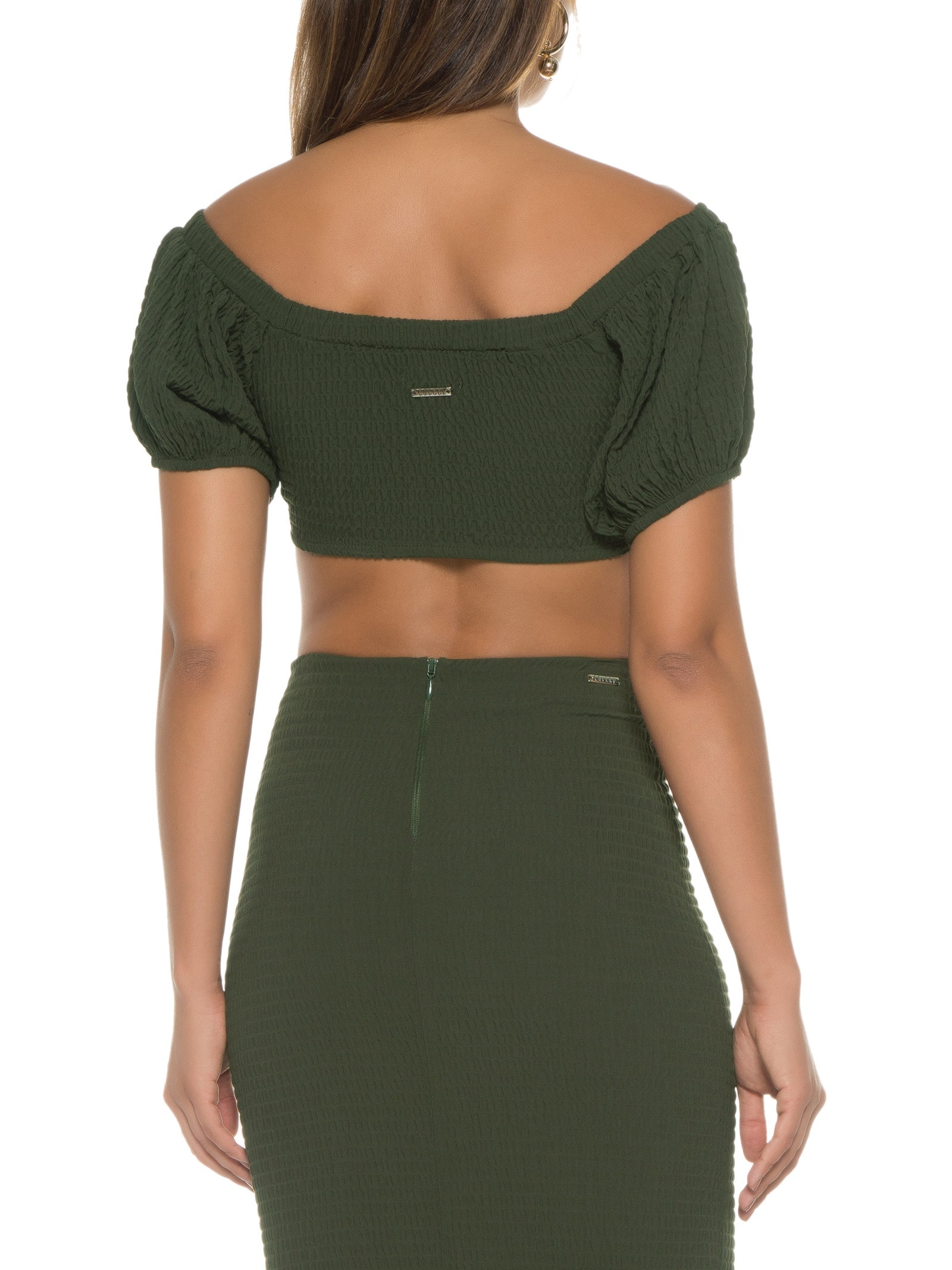 Blusa Feminina Cropped Verde Colcci