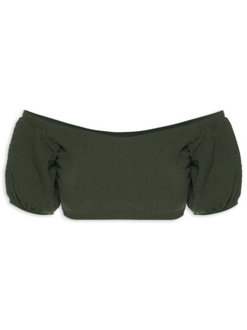 Blusa Feminina Cropped - Verde