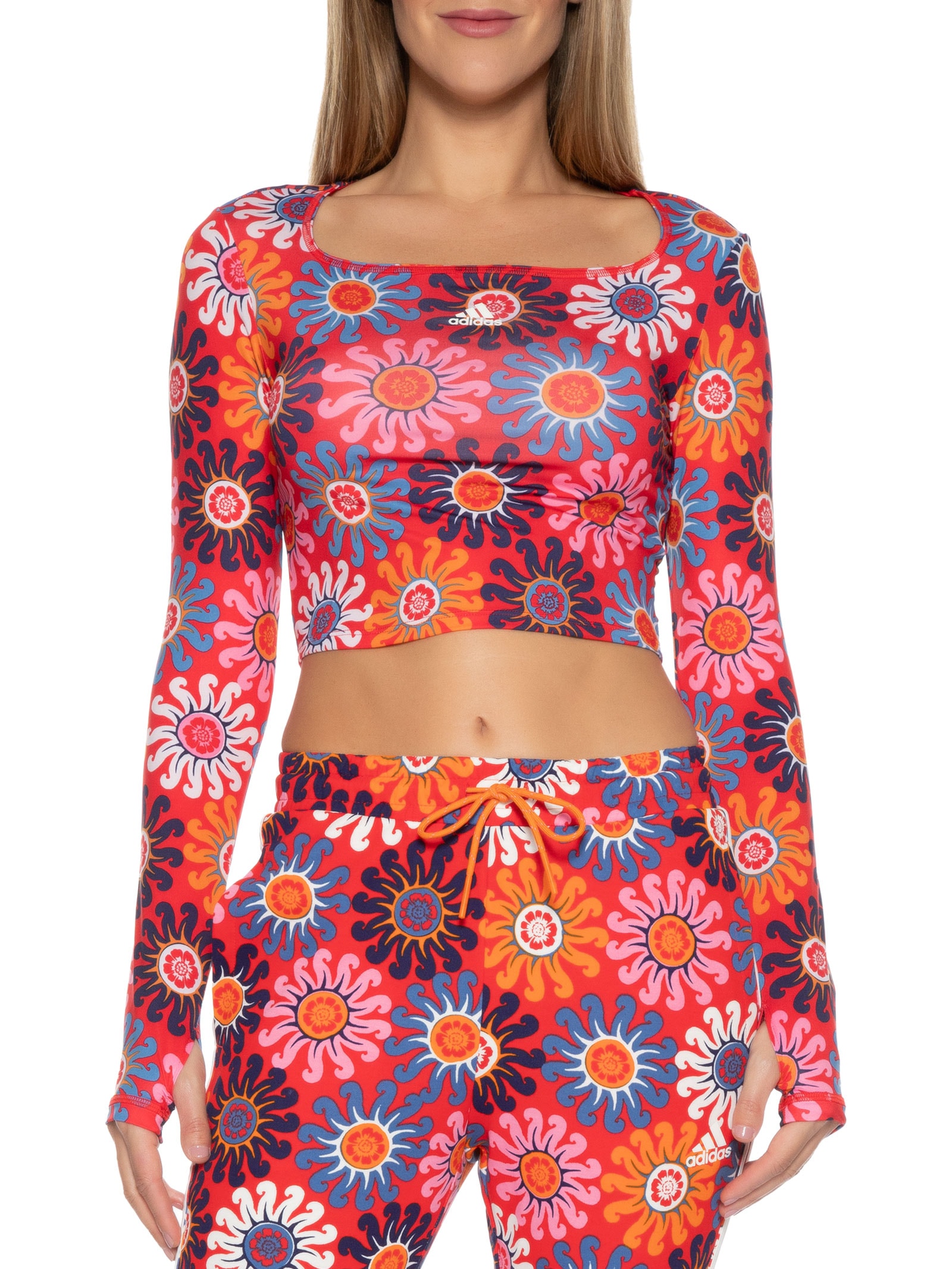 Cropped Adidas Adidas Farm Blusa Blusa Feminina Cropped Vermelho Adidas Farm