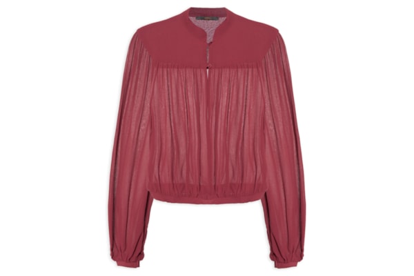 Blusa Feminina Cropped - Vermelho