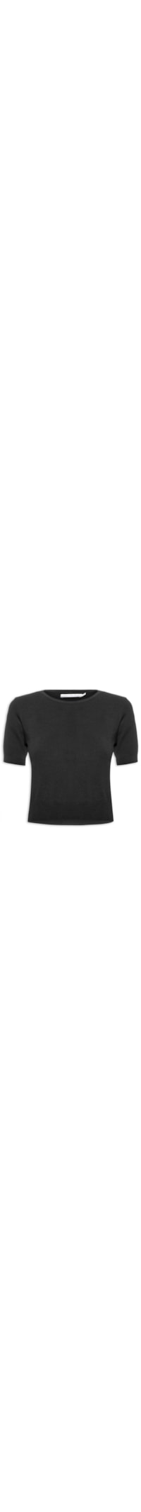 Blusa Feminina Cropped Viscose Com Lycra - Preto