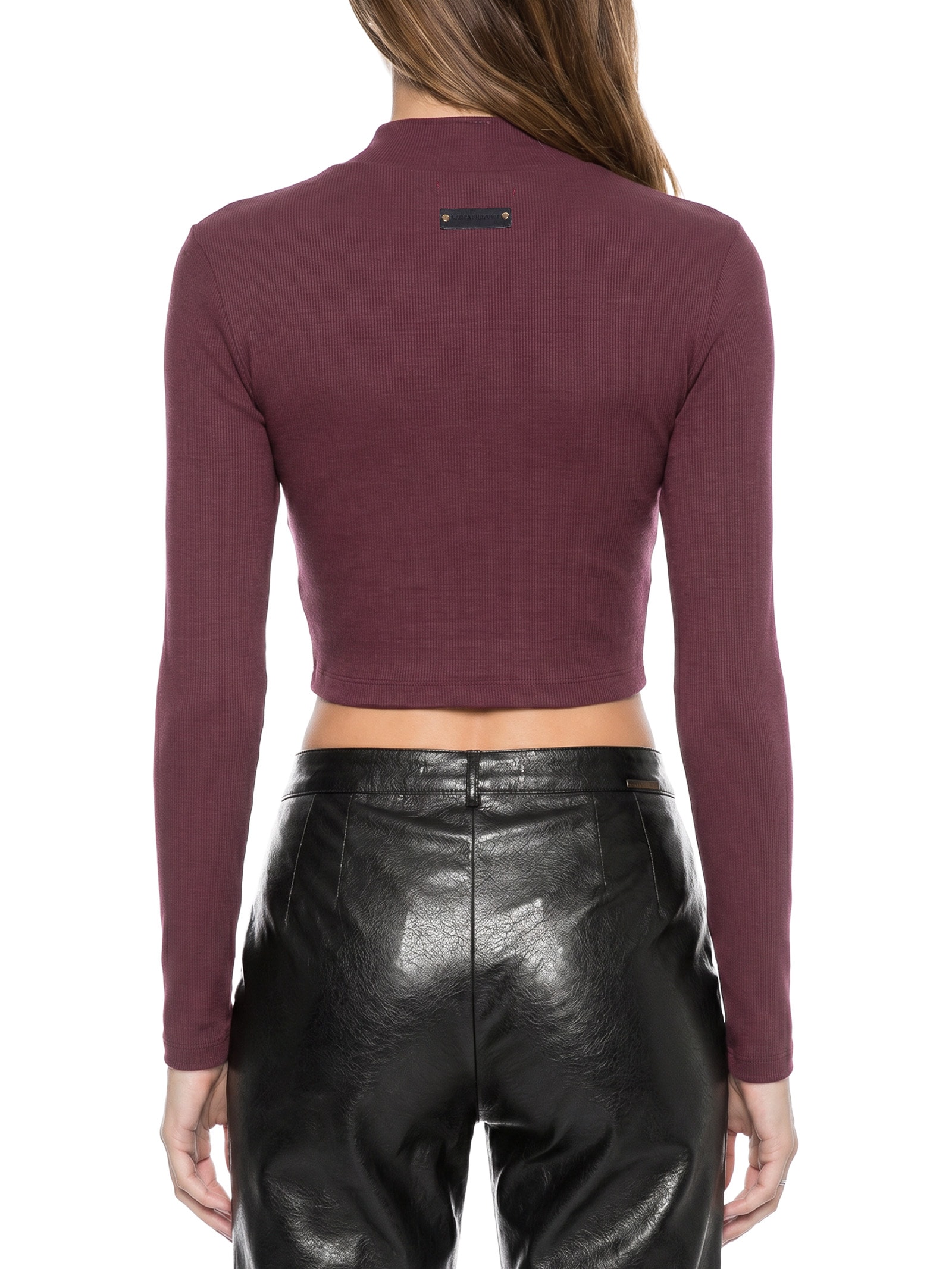 Blusa Feminina Curta Manga Longa Malha Pesada Vermelho Lança Perfume