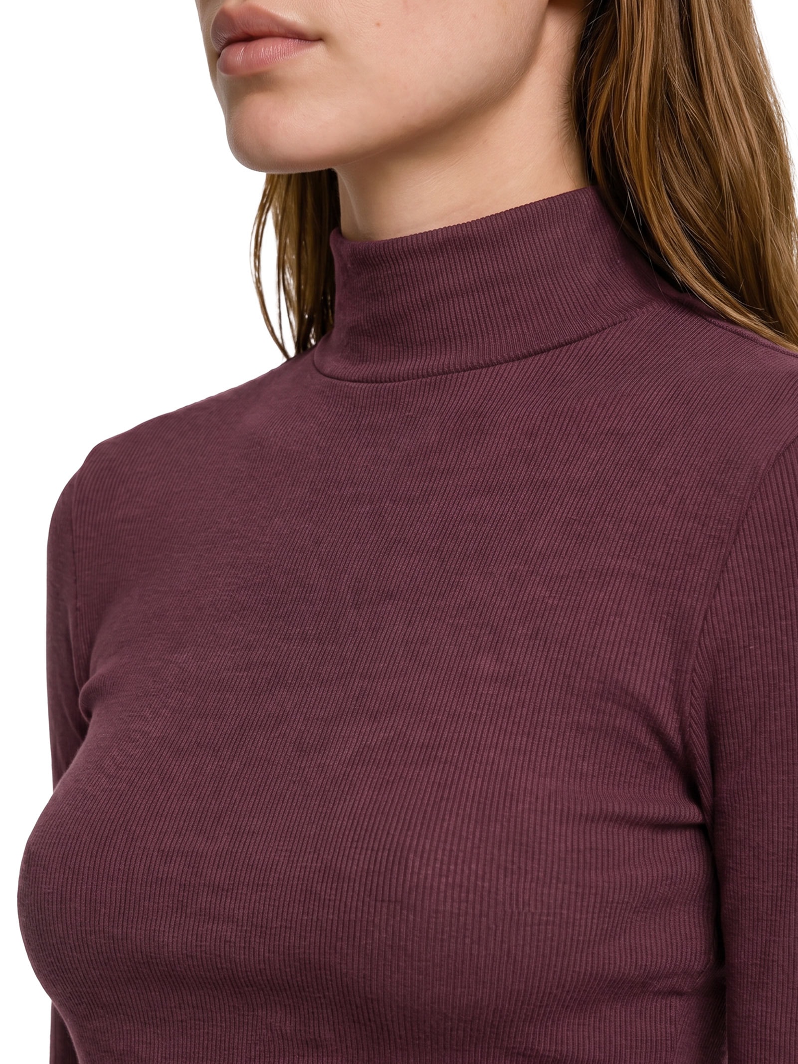 Blusa Feminina Curta Manga Longa Malha Pesada Vermelho Lança Perfume