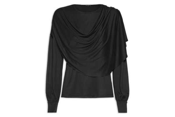 Blusa Feminina Dara Manga Longa - Preto