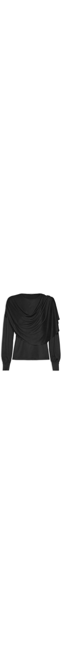 Blusa Feminina Dara Manga Longa - Preto