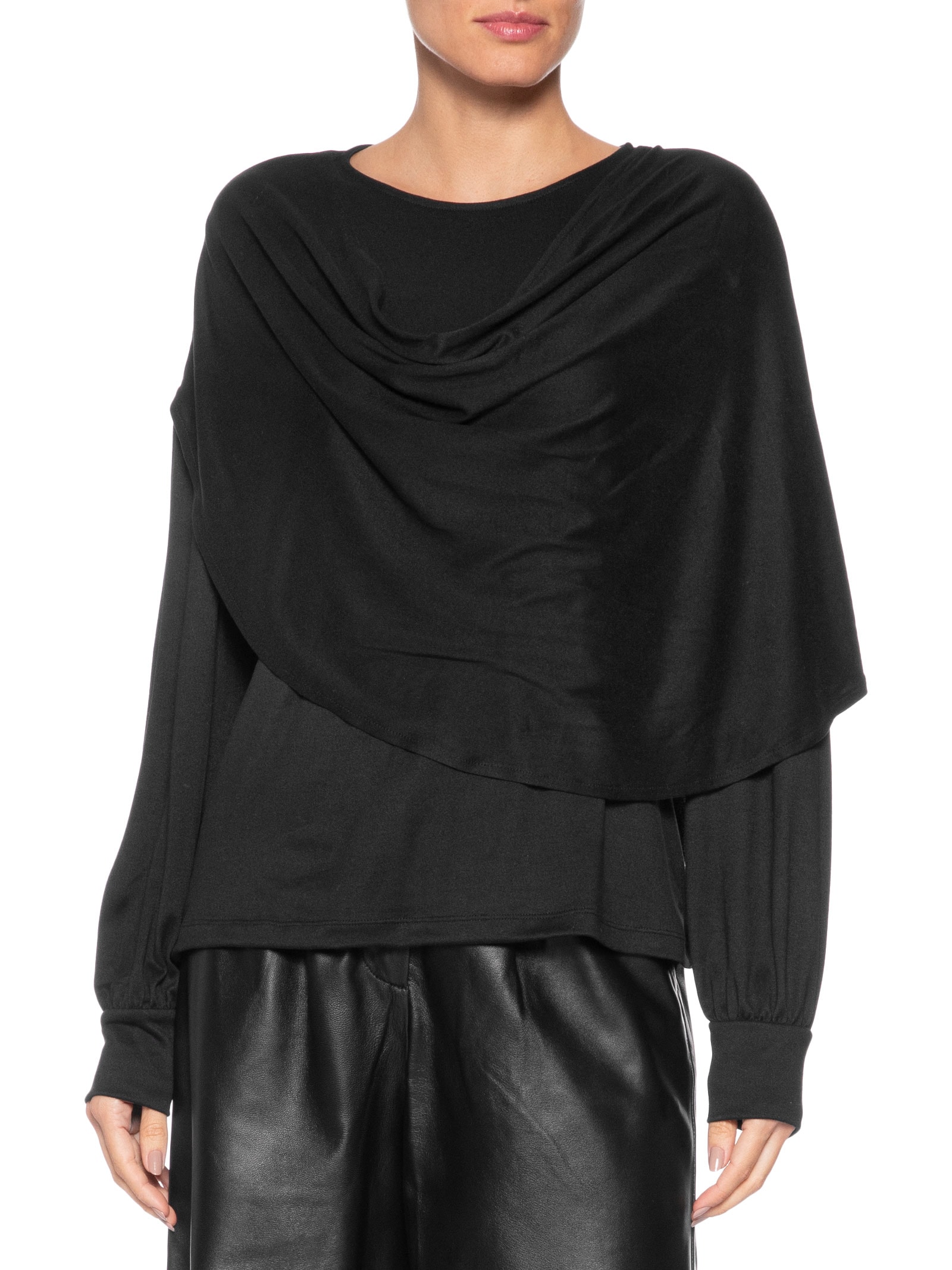 Blusa Feminina Dara Manga Longa Preto Le Lis