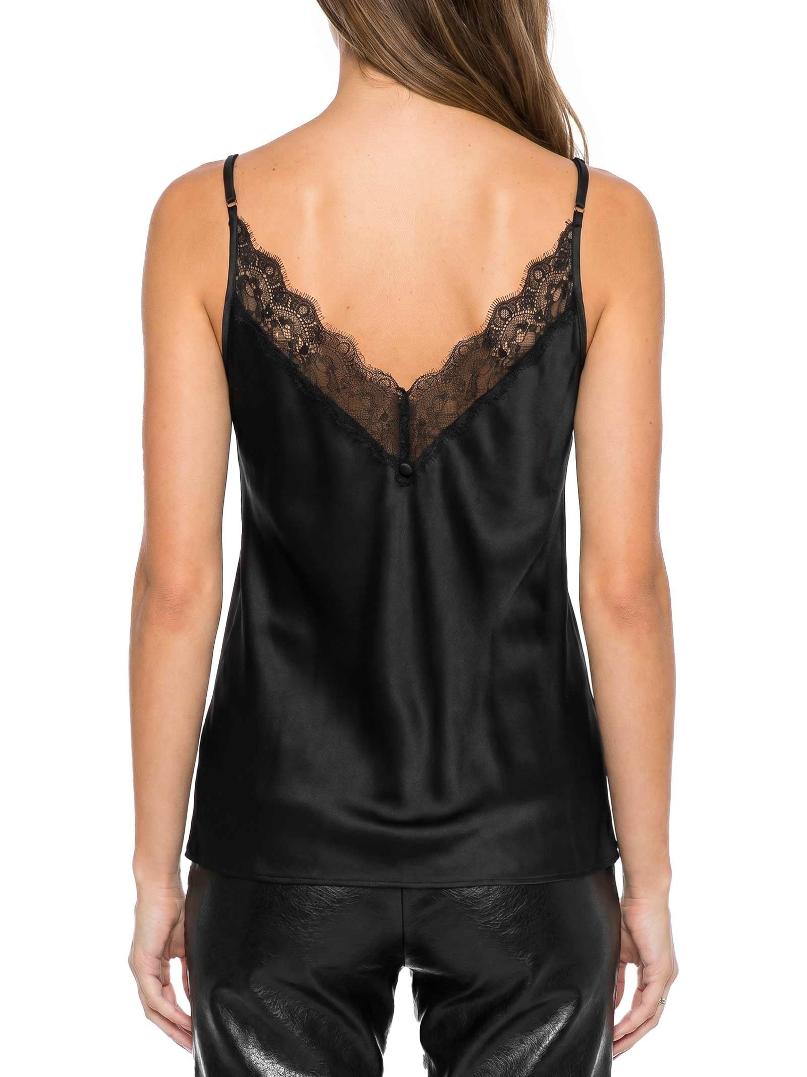 Blusa Feminina de Alça com Renda Preto My Favorite