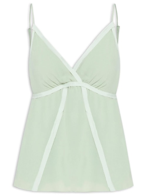 Blusa Feminina De Alça GGT Tiras Crepe – Verde