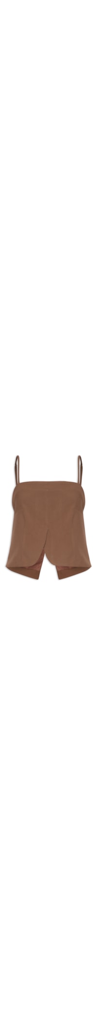 Blusa Feminina De Alças Decote Costas - Marrom