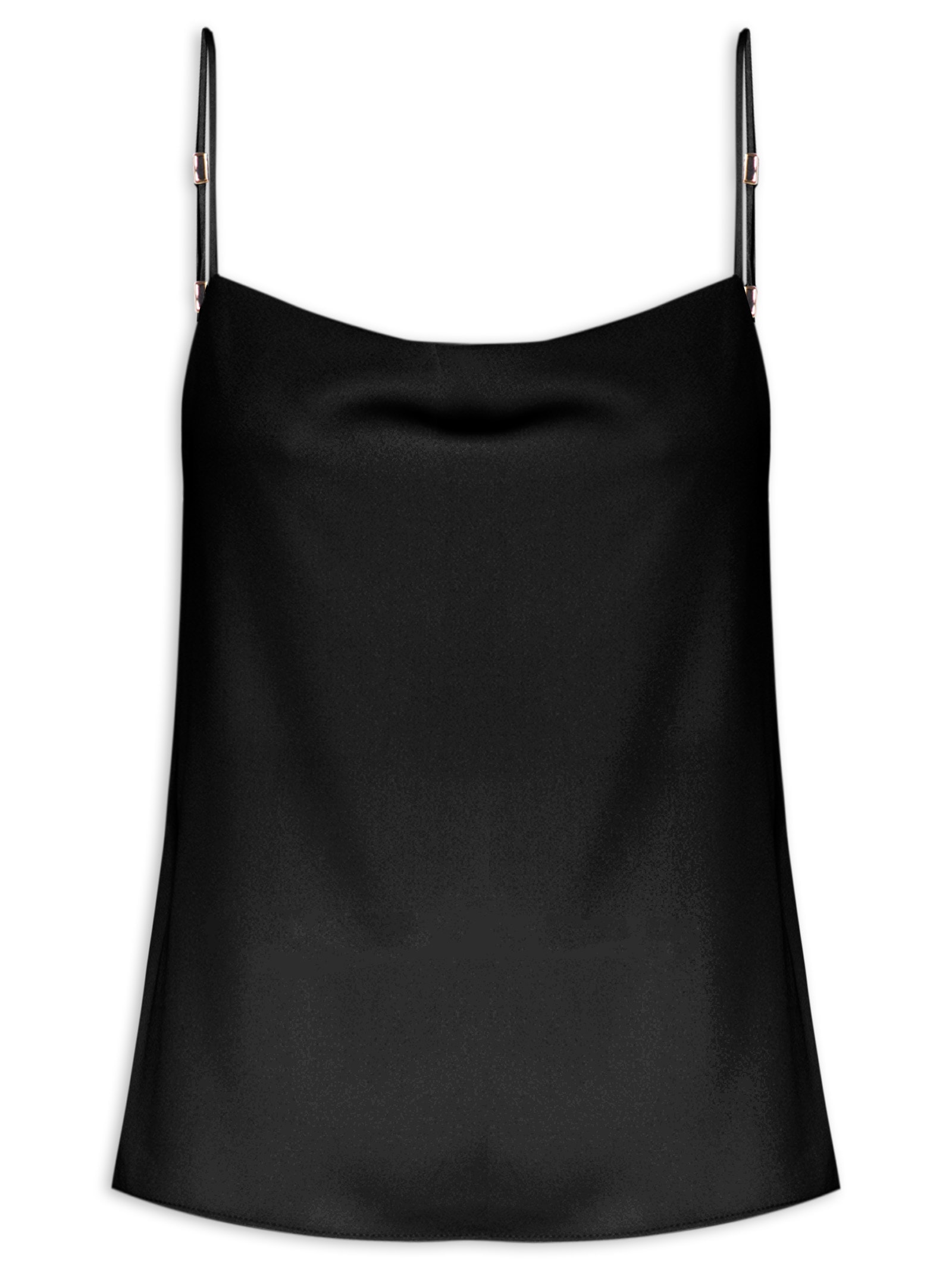 Blusa Feminina de Alças em Crepe – Preto Lança Perfume