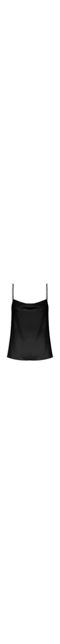 Blusa Feminina de Alças em Crepe – Preto