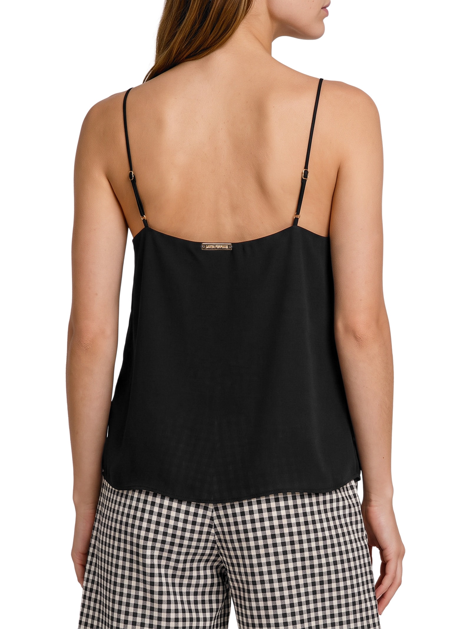 Blusa Feminina de Alças em Crepe – Preto Lança Perfume