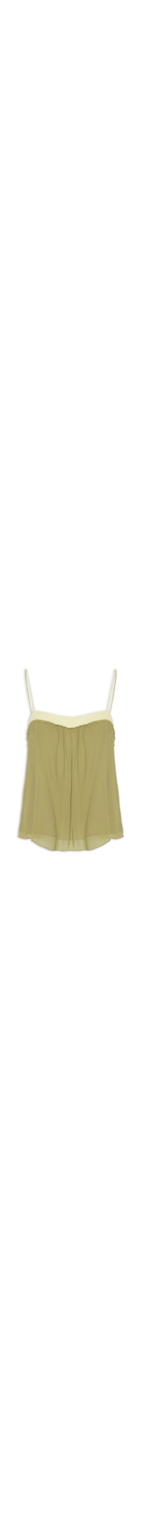 Blusa Feminina De Alcinha Babado Bicolor - Verde