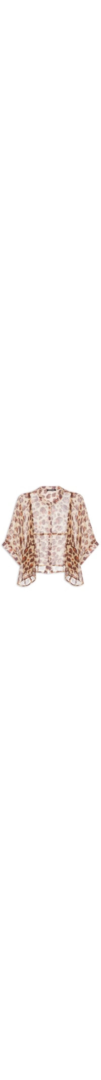 Blusa Feminina De Georgete estampa Onça Nanquim - Animal Print
