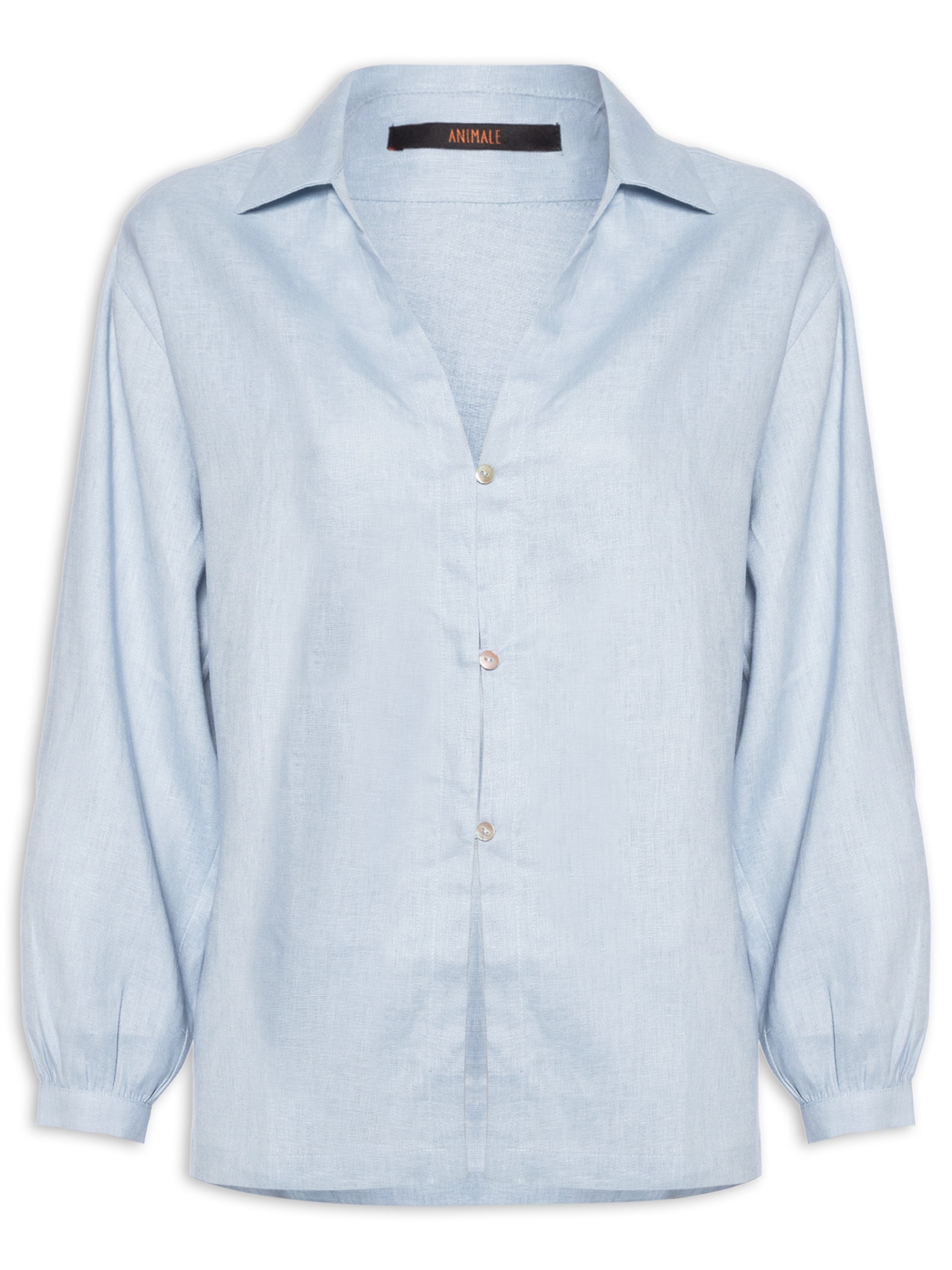Blusa Feminina de Linho Azul Animale