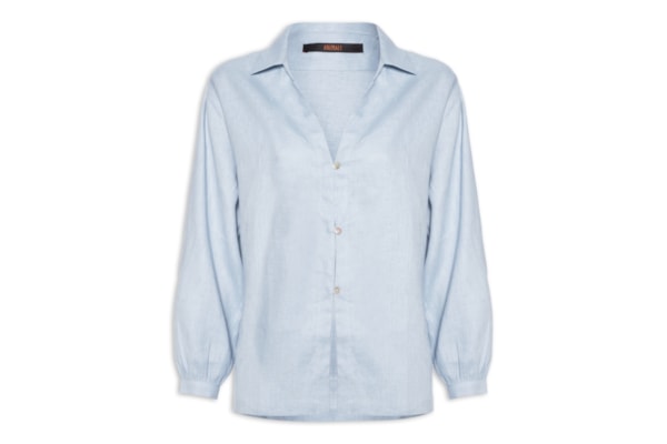 Blusa Feminina de Linho - Azul