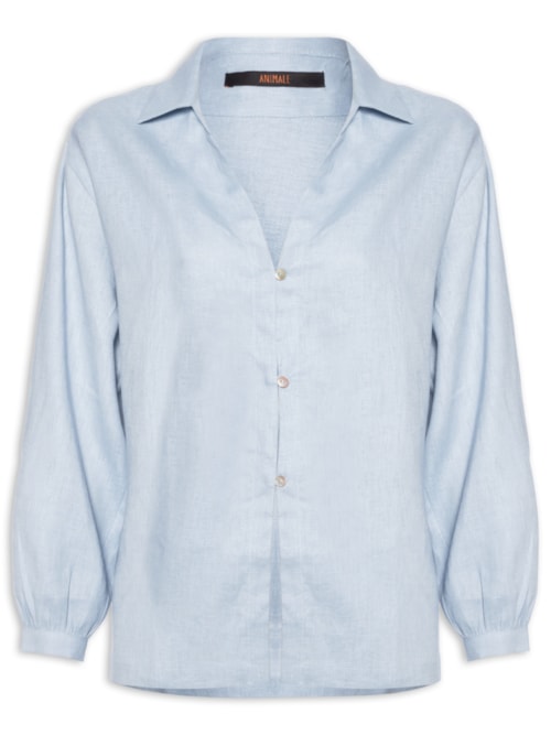 Blusa Feminina de Linho – Azul