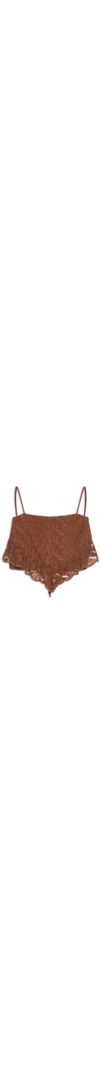 Blusa Feminina de Linho Bordada – Marrom