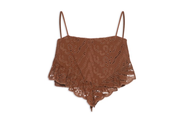 Blusa Feminina de Linho Bordada – Marrom