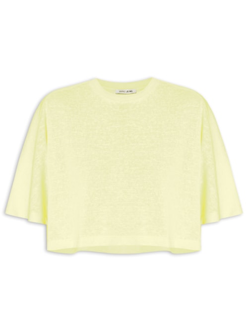 Blusa Feminina De Malha Básica Cropped – Verde