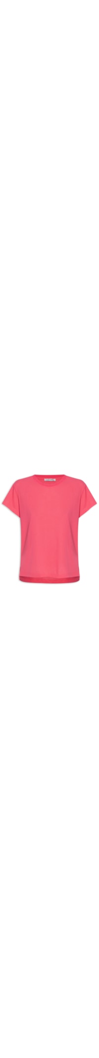 Blusa Feminina De Malha Básica Decote Redondo - Rosa