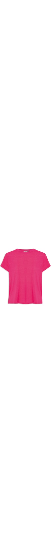 Blusa Feminina De Malha Básica Decote Redondo - Rosa