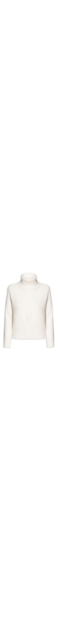 Blusa Feminina De Manga Longa E Gola Alta Em Tricot - Off White