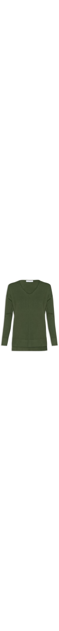 Blusa Feminina de Manga Longa em Tricot - Verde