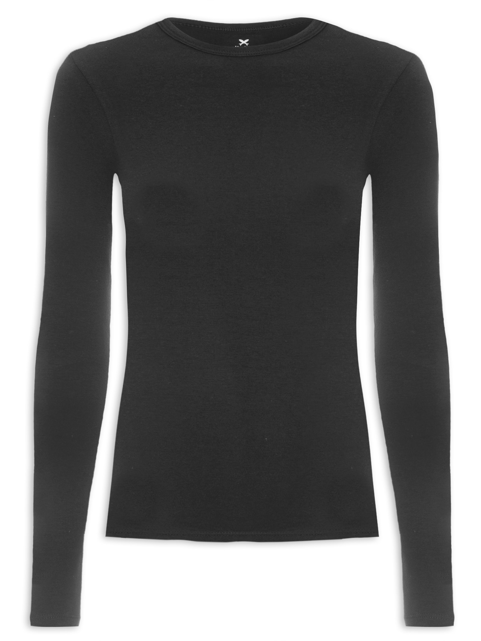 Blusa Feminina De Manga Longa Preto  Hering