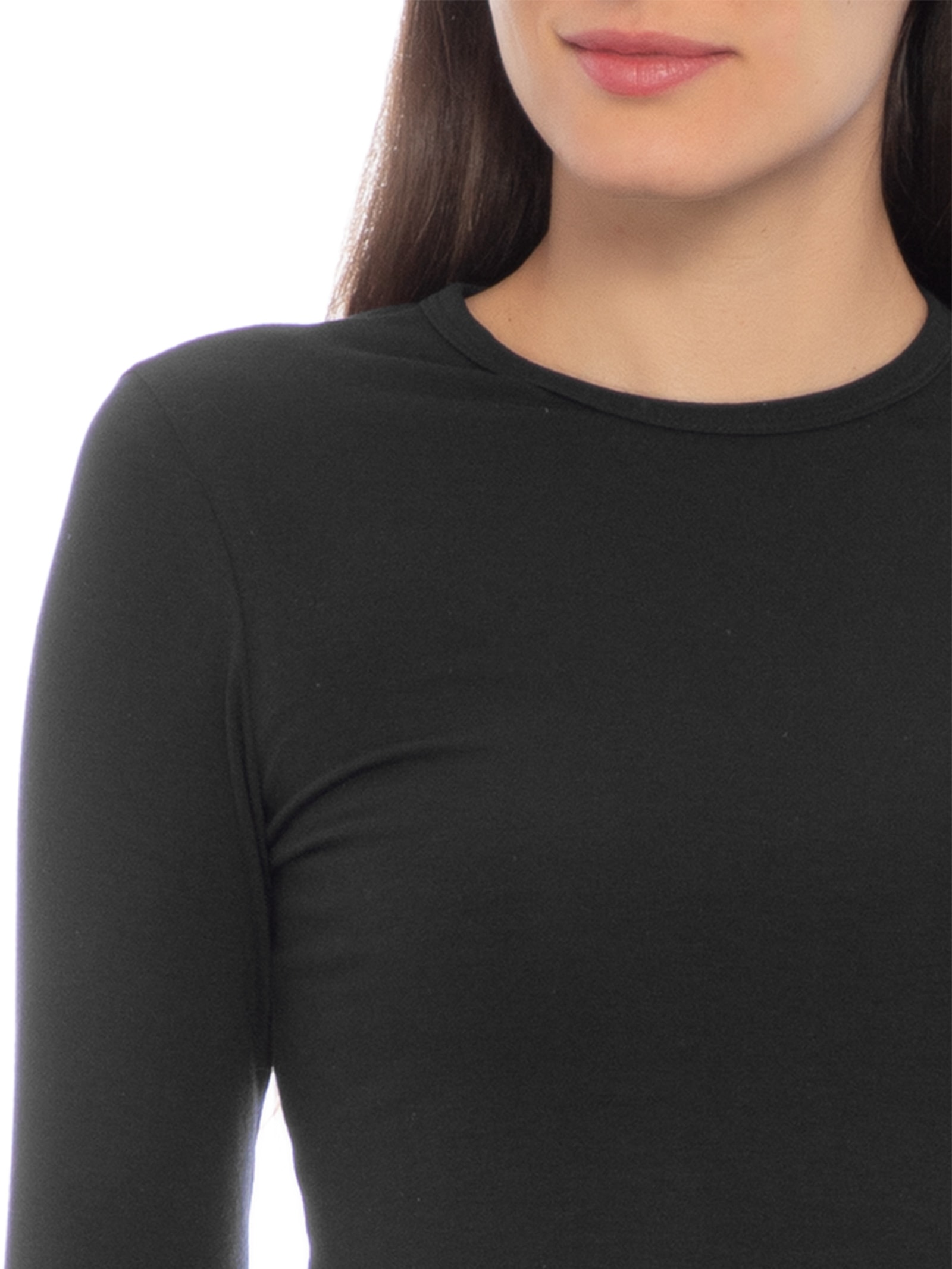 Blusa Feminina De Manga Longa Preto  Hering
