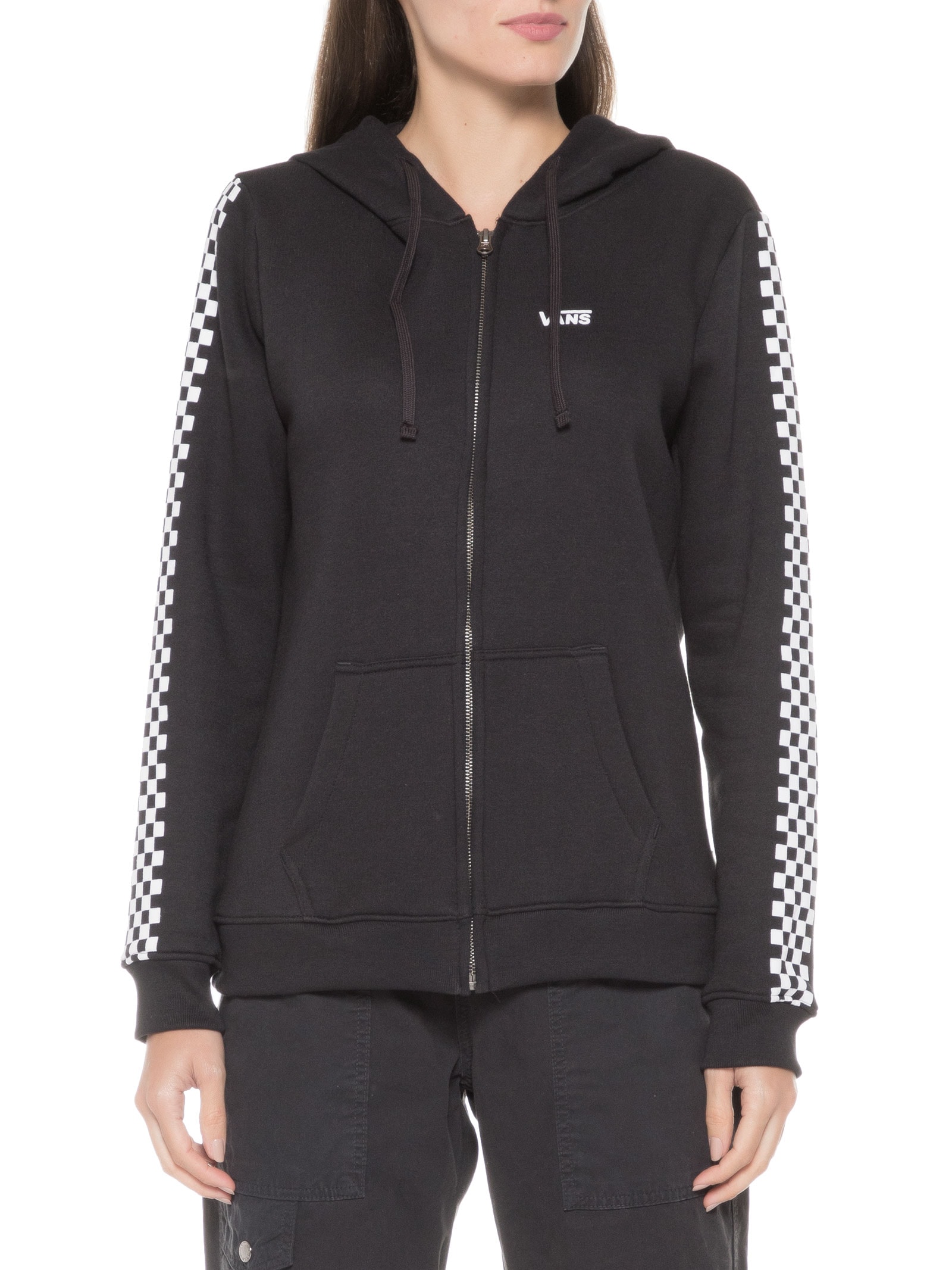 Vans - Blusa Feminina De Moletom Funnier Times Zip Hoodie - Preto