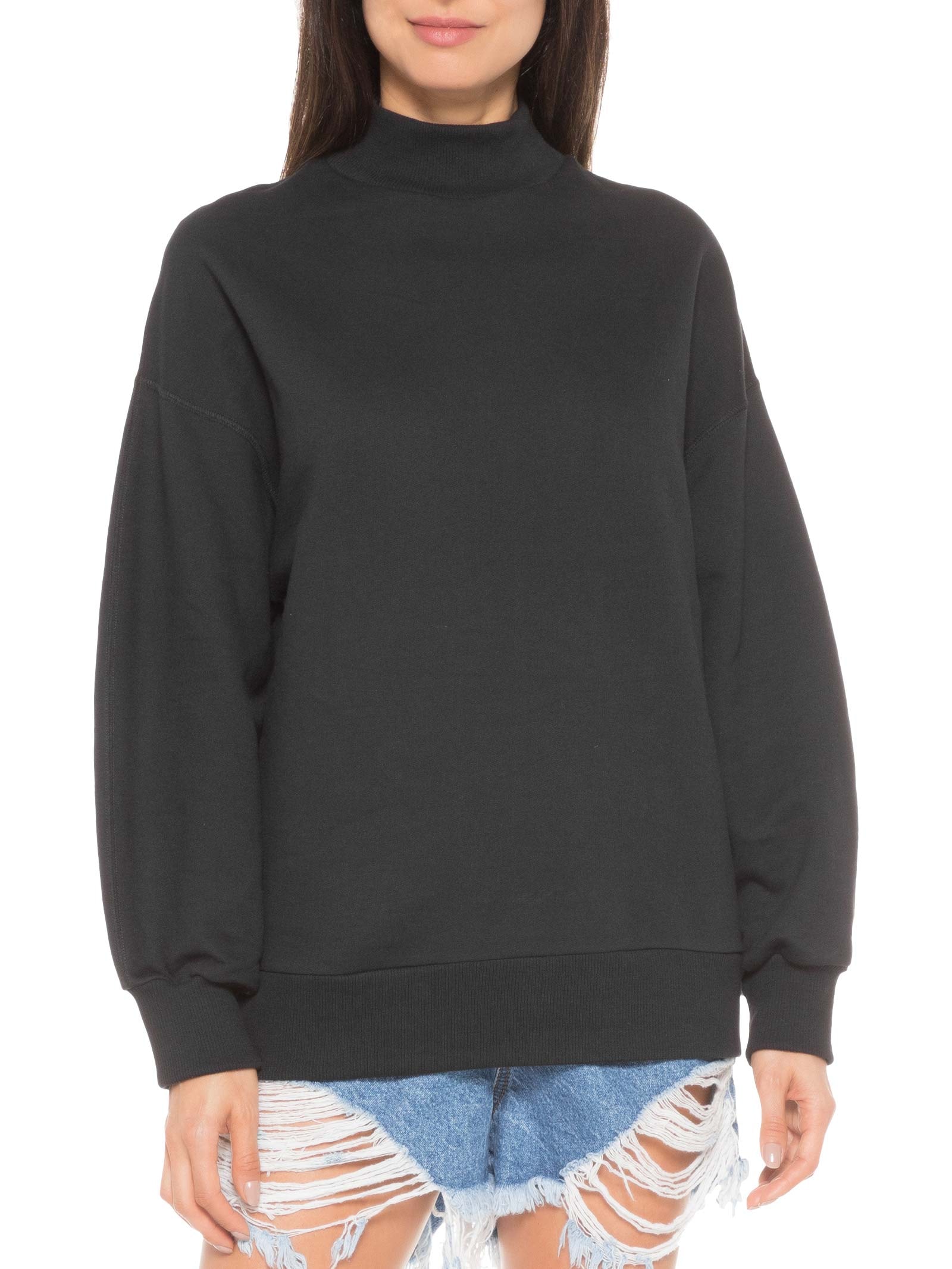 Blusa Feminina De Moletom Preto Hering