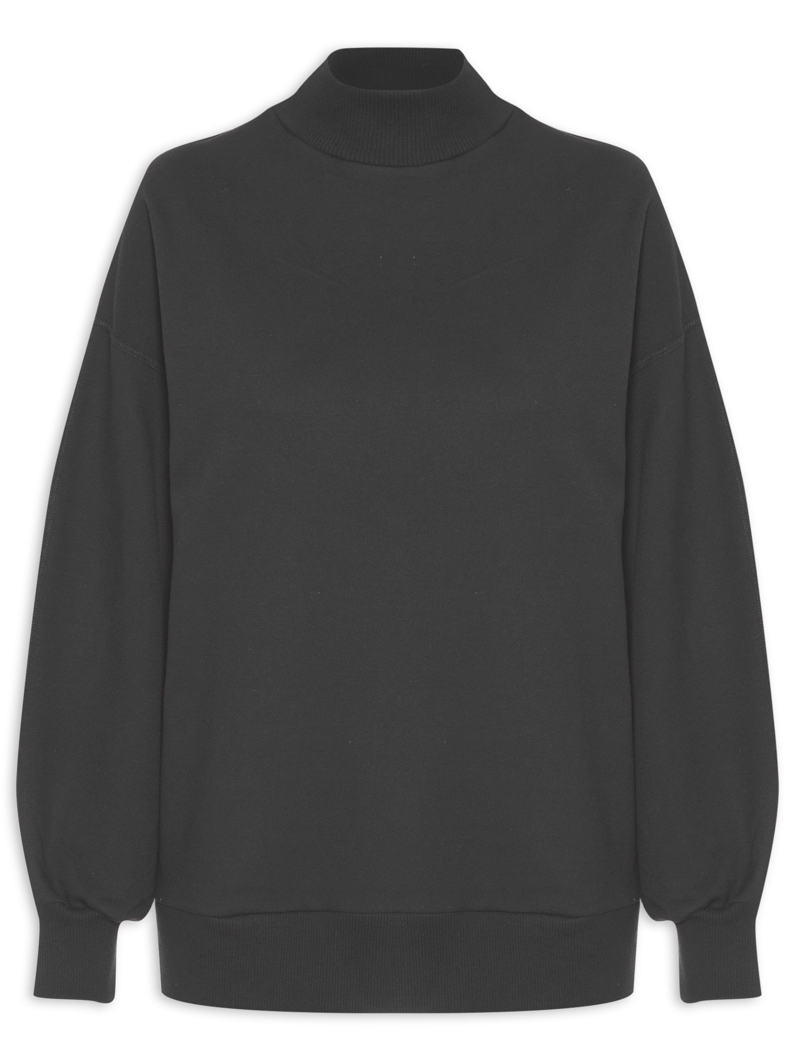 Blusa Feminina De Moletom Preto Hering