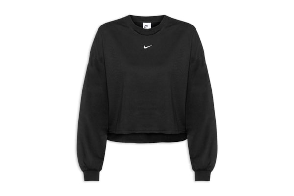Blusa Feminina De Moletom W NSW NK Chill FT Crew - Preto